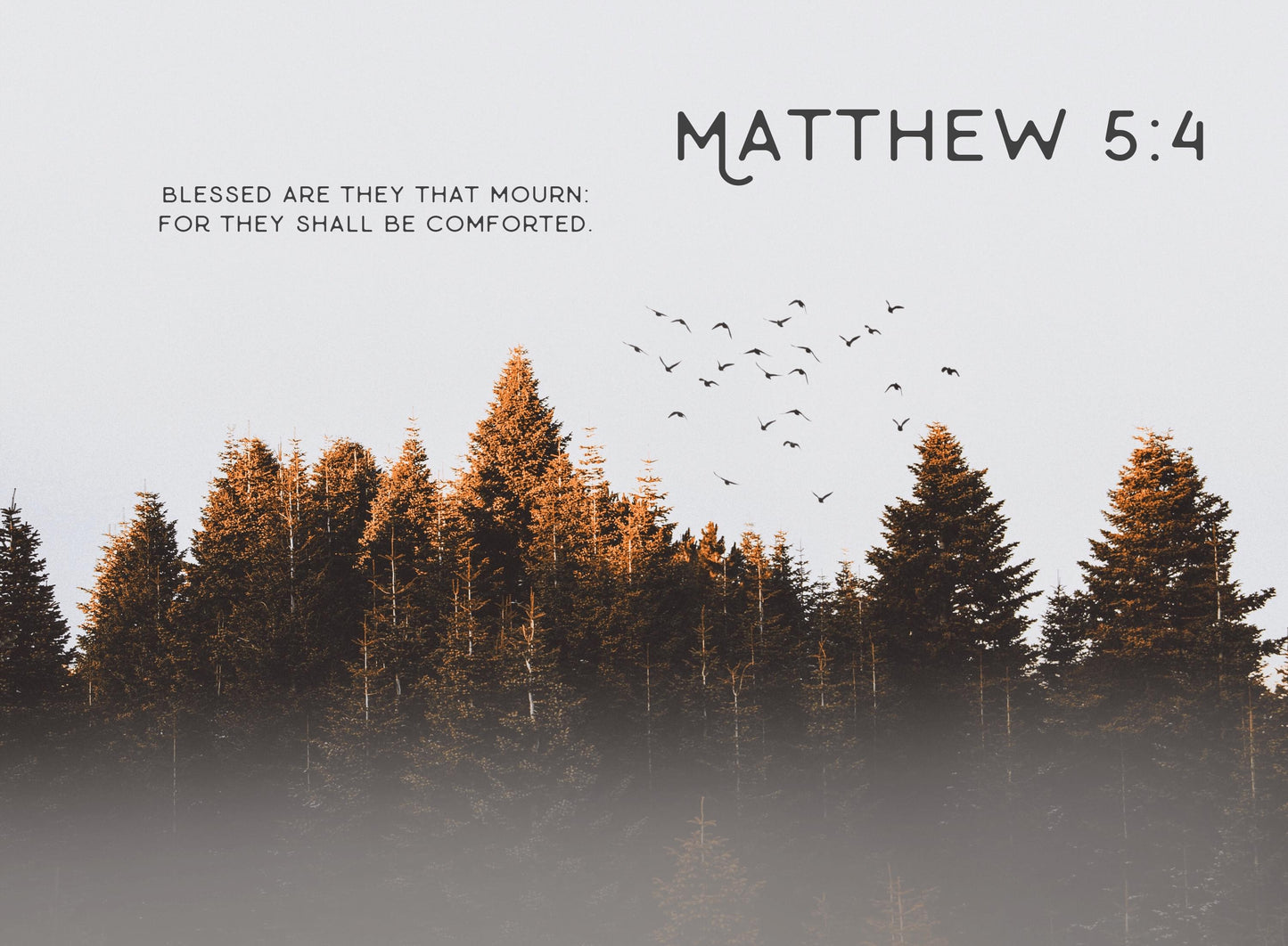 Matthew 5:4 Christian Wall Art - Inspirational Bible Verse Canvas Print