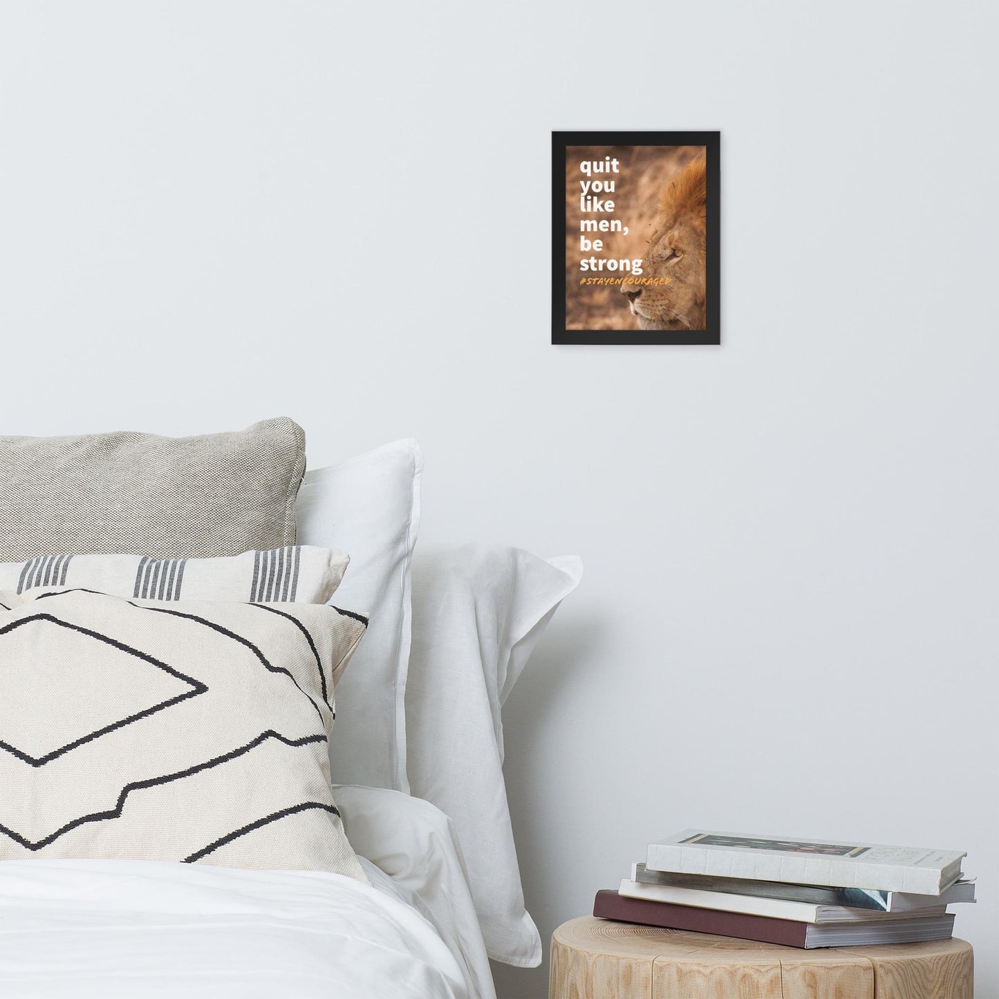 Lion Strength Framed Inspirational Poster
