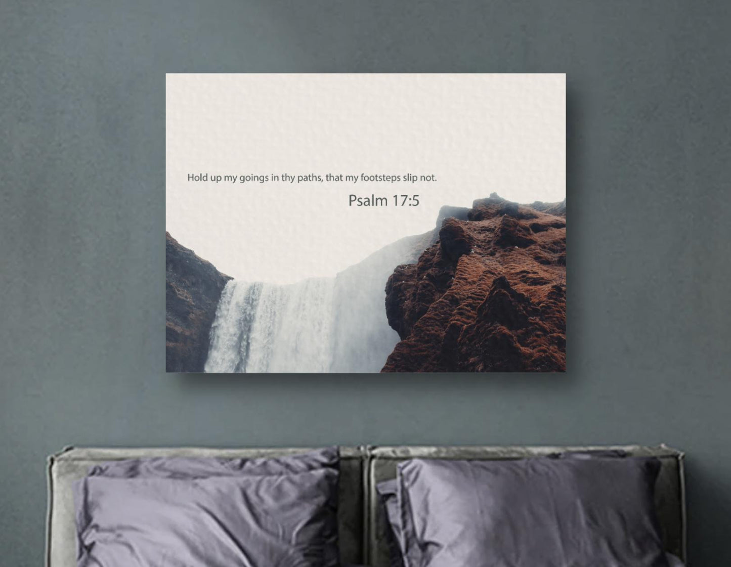 Psalm 17:5 Christian Wall Art - Inspirational Bible Verse Canvas Print