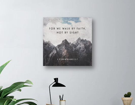 1 Corinthians 5:7 - 12” x 12” Square Canvas Print | Inspirational Wall Art | Christian Home Decor