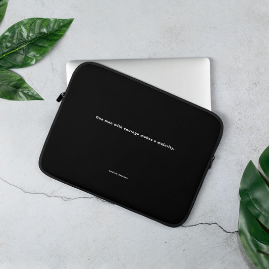 Minimalist Quote Laptop Sleeve – Inspirational Andrew Jackson Quote – Protective & Stylish Laptop Case