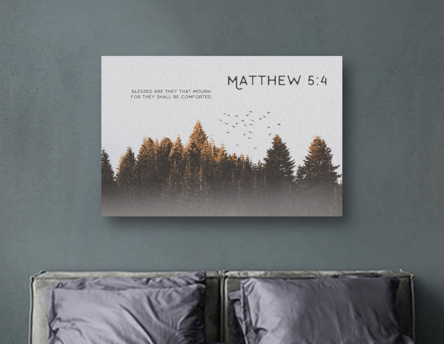 Matthew 5:4 Christian Wall Art - Inspirational Bible Verse Canvas Print